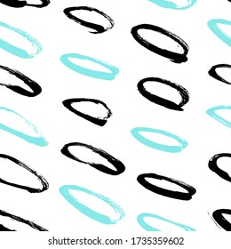 Vector seamless pattern with calligraphic brush strokes. Hand drawn. Good for wrapping paper, wedding card, birthday invitation, pattern fill, wallpaper