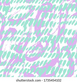 Vector seamless pattern with calligraphic brush strokes. Minimal Hand drawn elements. Good for wrapping paper, wedding card, birthday invitation, pattern fill, wallpaper