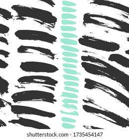 Vector seamless pattern with calligraphic brush strokes. Minimal Hand drawn elements. Good for wrapping paper, wedding card, birthday invitation, pattern fill, wallpaper