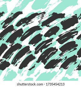 Vector seamless pattern with calligraphic brush strokes. Minimal Hand drawn elements. Good for wrapping paper, wedding card, birthday invitation, pattern fill, wallpaper