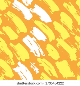 Vector seamless pattern with calligraphic brush strokes. Minimal Hand drawn elements. Good for wrapping paper, wedding card, birthday invitation, pattern fill, wallpaper