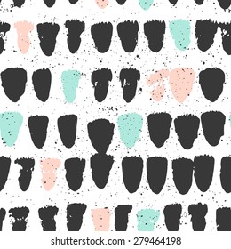 Vector seamless pattern with calligraphic brush strokes. Scandinavian concept design.  Use for wedding card, birthday invitation, pattern fills, web page background, fabric print, poster, wallpaper