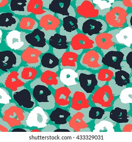 Vector seamless pattern with calligraphic brush stroke smears. Good for fashion fabric print design.