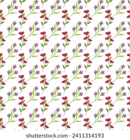 Vector seamless pattern with camellia flowers