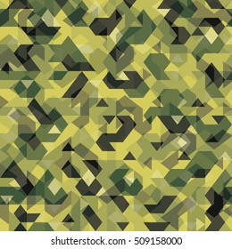 vector seamless pattern in camouflage style, pixel pattern textile, abstract background