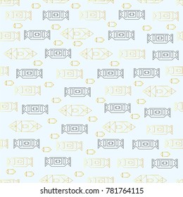 Vector seamless pattern with candies. Abstract Hand drawn background for design and decoration textile, covers, package, wrapping paper.