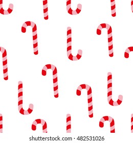 Vector seamless pattern candy cane