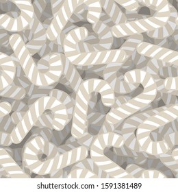 Vector seamless pattern from candy canes. Design for Christmas wrappings and backgrounds