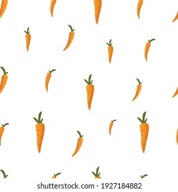 Vector seamless pattern with carrot