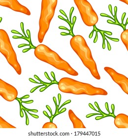 Vector seamless pattern with carrots