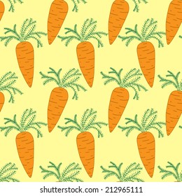 Vector seamless pattern with carrots
