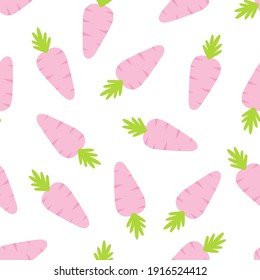 vector seamless pattern with carrots, can be used as print, wallpaper, packaging paper design, textiles and other things, easter print