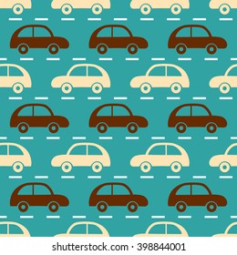 Vector Seamless Pattern Cars Stock Vector (Royalty Free) 398844001 ...