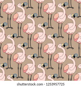 vector seamless pattern cartoon animals paper art