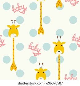 Vector seamless pattern with cartoon animals