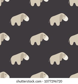 Vector seamless pattern of cartoon donkey