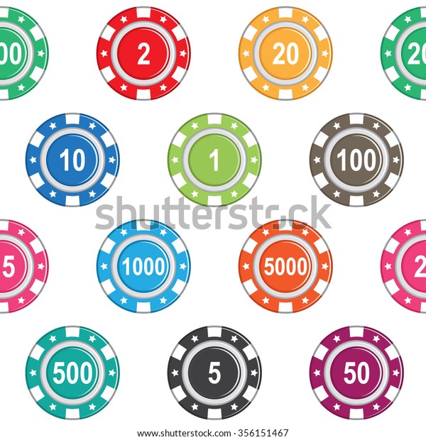 Vector Seamless Pattern Casino Chips Stock Vector (Royalty Free ...