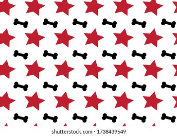 vector seamless pattern cat dog  paw