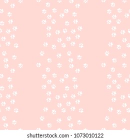 Vector seamless pattern with cat or dog,kitten or puppy footprints. Can be used for wallpaper,fabric, web page background, surface textures.
