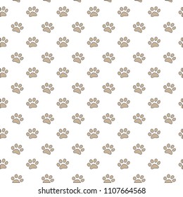 Vector seamless pattern with cat or dog,kitten or puppy footprints. Can be used for wallpaper,fabric, web page background, surface textures.
