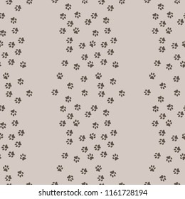 Vector seamless pattern with cat or dog,kitten or puppy footprints. Can be used for wallpaper,fabric, web page background, surface textures.