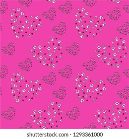 Vector seamless pattern with cat or dog,kitten or puppy footprints. Can be used for wallpaper,fabric, web page background, surface textures.