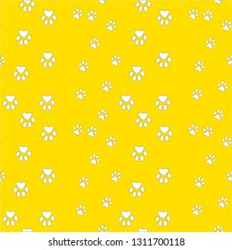 Vector seamless pattern with cat or dog,kitten or puppy footprints. Can be used for wallpaper,fabric, web page background, surface textures.