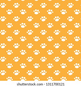 Vector seamless pattern with cat or dog,kitten or puppy footprints. Can be used for wallpaper,fabric, web page background, surface textures.