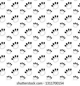 Vector seamless pattern with cat or dog,kitten or puppy footprints. Can be used for wallpaper,fabric, web page background, surface textures.