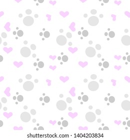 Vector seamless pattern with cat or dog,kitten or puppy footprints. Can be used for wallpaper,fabric, web page background, surface textures.