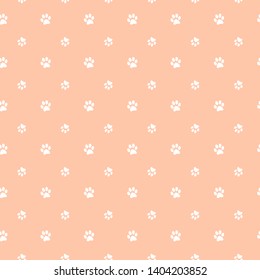 Vector seamless pattern with cat or dog,kitten or puppy footprints. Can be used for wallpaper,fabric, web page background, surface textures.