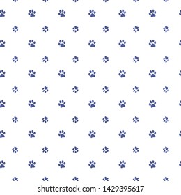 Vector seamless pattern with cat or dog,kitten or puppy footprints. Can be used for wallpaper,fabric, web page background, surface textures.