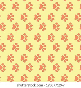 Vector seamless pattern with cat or dog,kitten or puppy footprints. Can be used for wallpaper,fabric, web page background, surface textures.