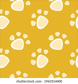 Vector seamless pattern with cat or dog,kitten or puppy footprints. Can be used for wallpaper,fabric, web page background, surface textures.