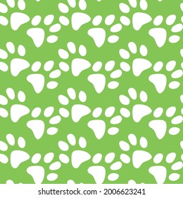 Vector seamless pattern with cat or dog,kitten or puppy footprints. Can be used for wallpaper,fabric, web page background, surface textures.