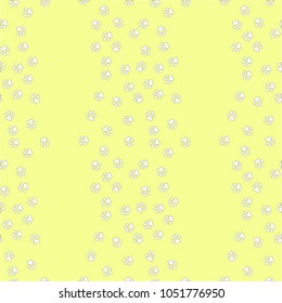 Vector seamless pattern with cat footprints. Can be used for wallpaper, web page background, surface textures.