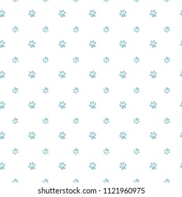 Vector seamless pattern with cat footprints. Can be used for wallpaper, web page background, surface textures.