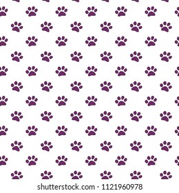 Vector seamless pattern with cat footprints. Can be used for wallpaper, web page background, surface textures.