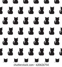 Vector seamless pattern in cats