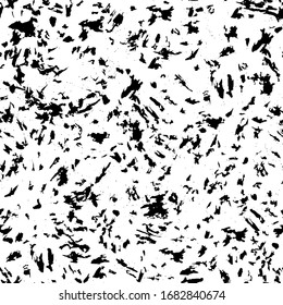 Vector seamless pattern with chaotic dry brush strokes/ Hand drawn texture/ Abstract background in black and white