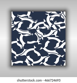 Vector seamless pattern with chaotic geometric white lines in motion.  Modern stylish texture for design, background, banner, cards, invitations, covers, placards, posters.