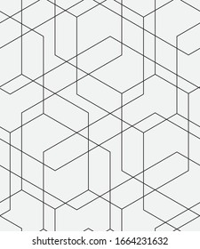  Vector seamless pattern from chaotically scattered straight lines. Regular abstract striped texture.