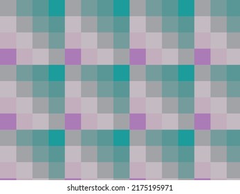 Vector Seamless Pattern. Checkered Pattern. Colorful Seamless Pattern. Eye-catching Mosaic Design. Square Illustration. HD Background Seamless Checkered Repeat Pattern.  