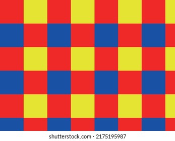 Vector Seamless Pattern. Checkered Pattern. Colorful Seamless Pattern. Eye-catching Mosaic Design. Square Illustration. HD Background Seamless Checkered Repeat Pattern.  