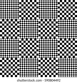 Vector Seamless Pattern Chequered Background Design Stock Vector ...