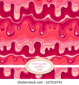 Vector seamless pattern. Cherry Jam.