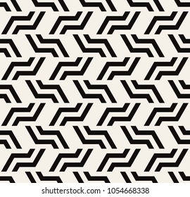 Vector seamless pattern with chevron. Modern geometric texture. Repeating abstract background. Polygonal grid with bold striped elements.