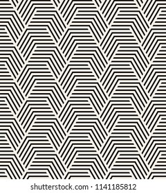 Vector seamless pattern with chevron. Modern geometric texture. Repeating abstract background. Polygonal grid with bold elements.