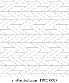 Vector seamless pattern with chevron. Modern geometric texture. Repeating abstract background. Polygonal linear grid from striped elements