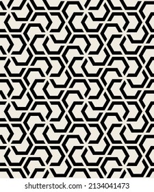 Vector seamless pattern with chevron. Modern geometric texture. Repeating abstract background. Polygonal grid with bold hexagons. Can be used as swatch for illustrator.